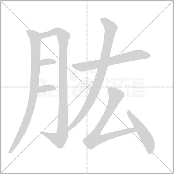 肱的筆順動(dòng)畫演示