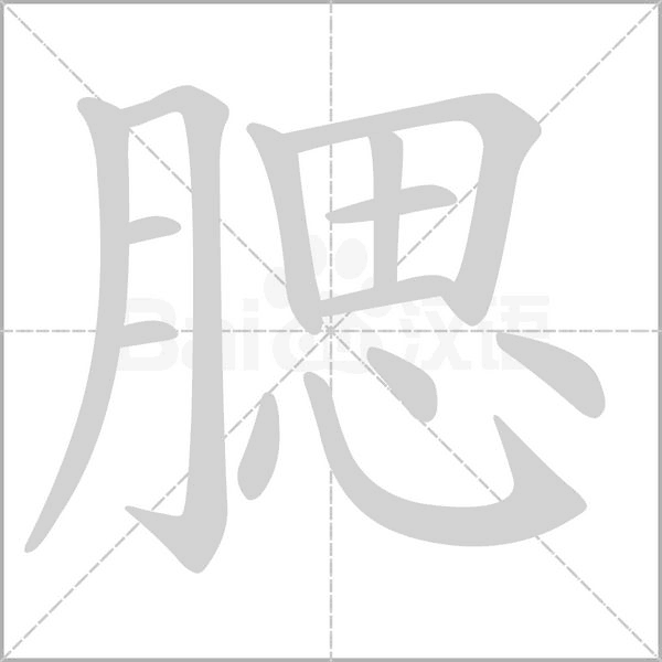 腮的筆順動(dòng)畫演示
